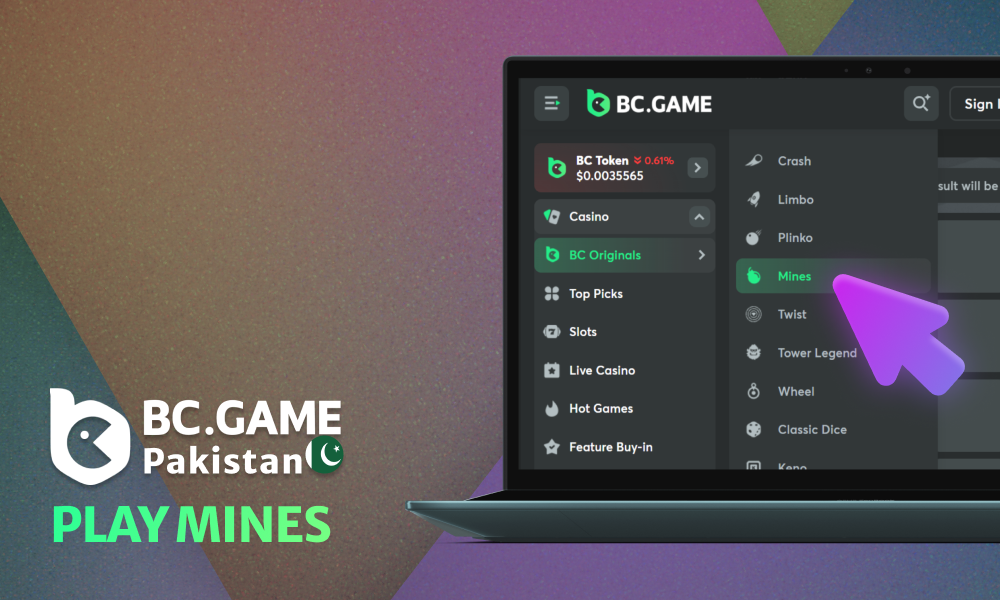 Mines for players from Pakistan at BC Game