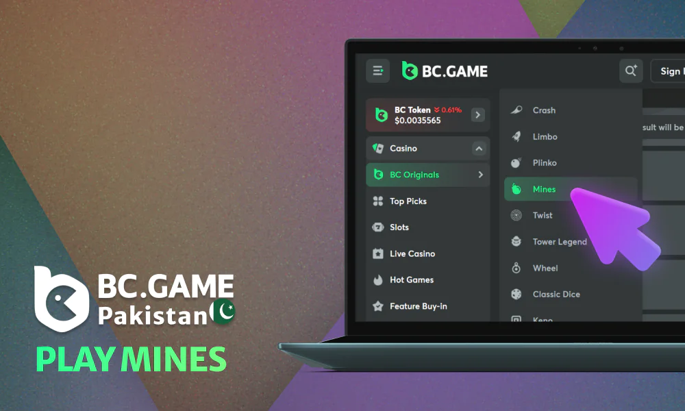 Mines for players from Pakistan at BC Game
