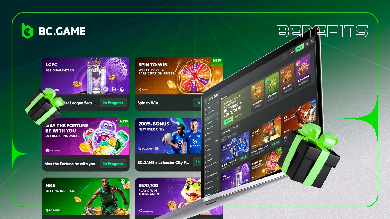 BC Game will offer you a lot of bonuses and promotions